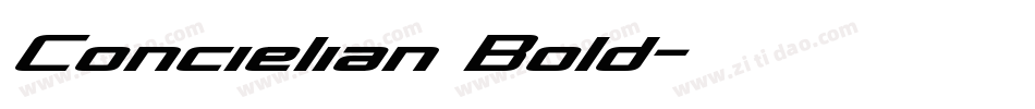 Concielian Bold字体转换